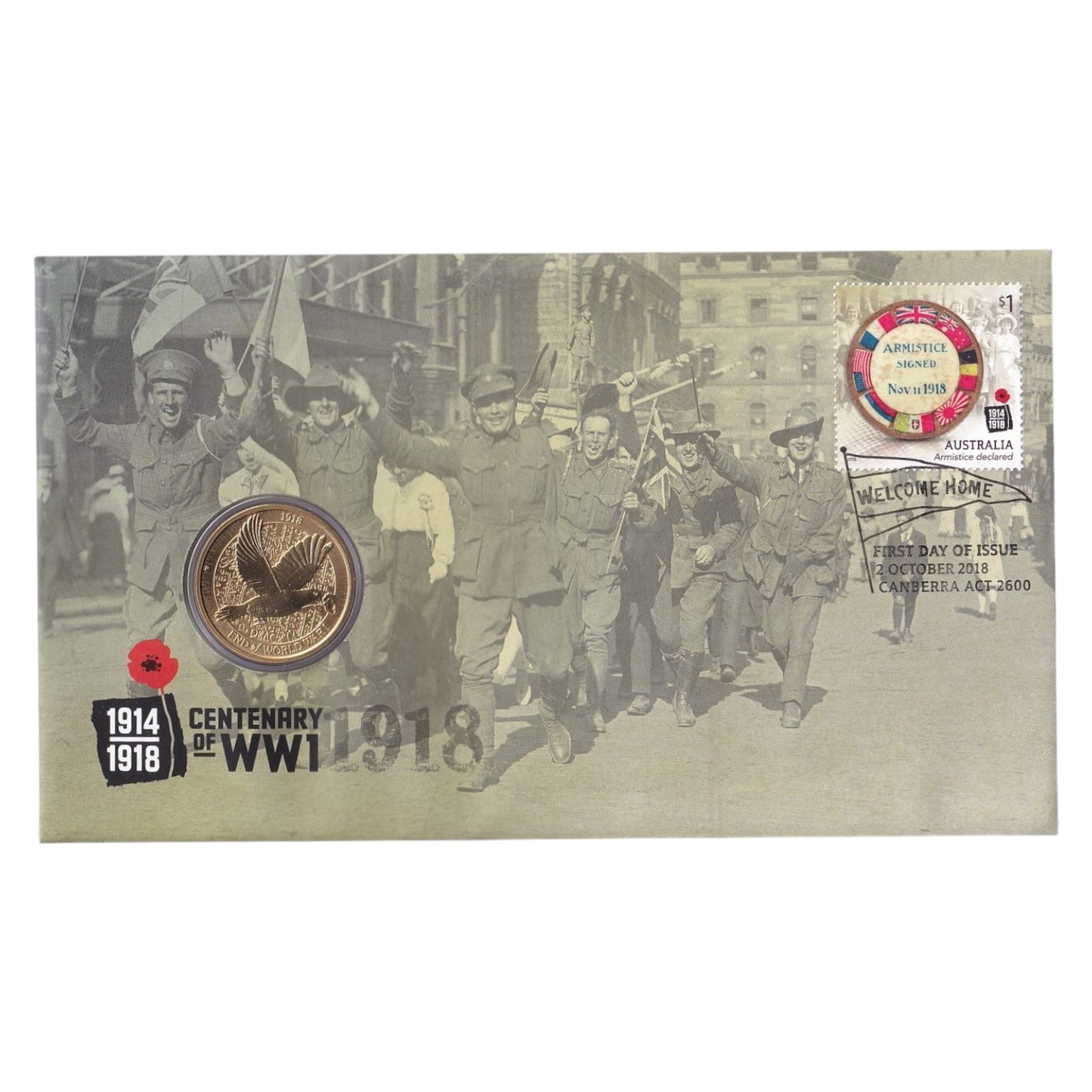 2018 Perth Mint PNC - End of World War I 100th Anniversary