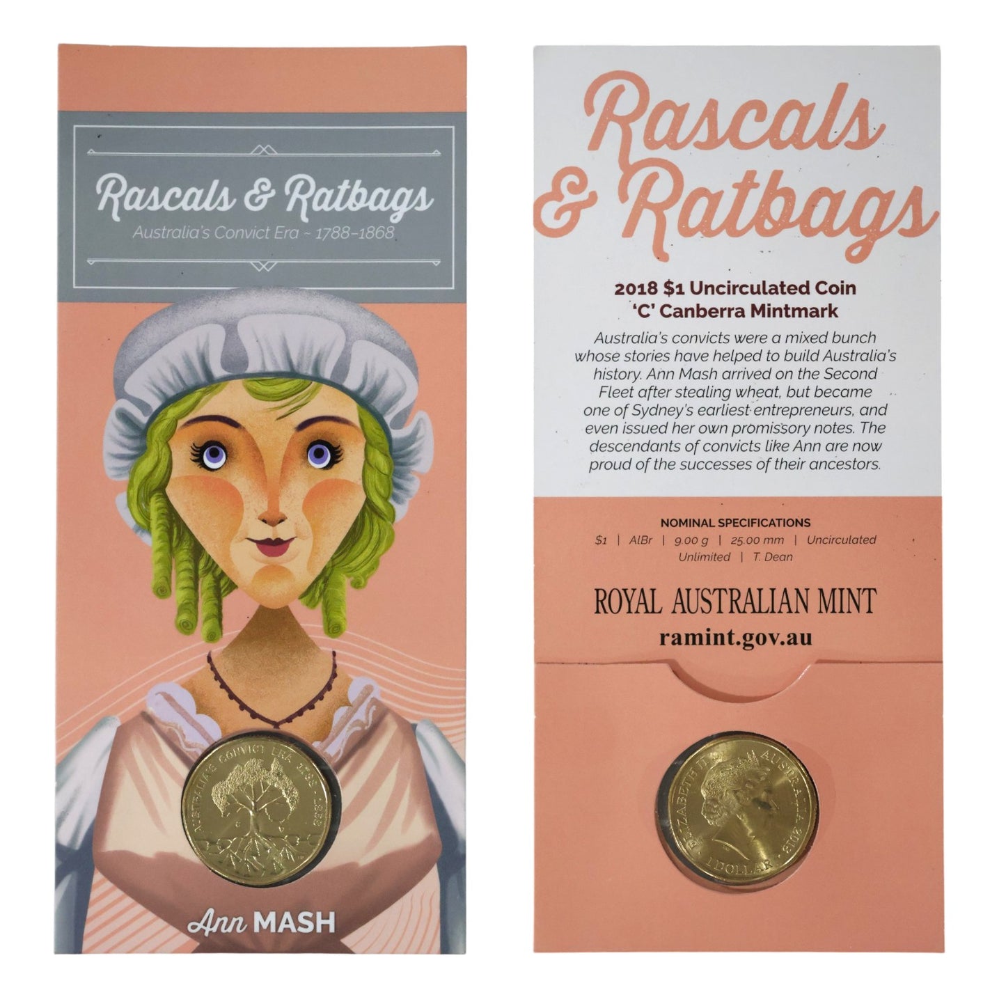 2018 $1 Coin - Rascals & Ratbags: Convict Era – 'C' Mintmark Series