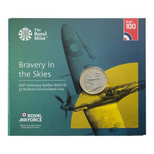 2018 RAF Centenary - Spitfire - £2 Coin - Brilliant Uncirculated Coin In Folder