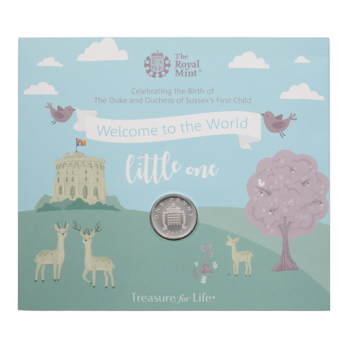 2019 Birth of Prince Archie - One Pence Brilliant Uncirculated Sterling Silver Coin