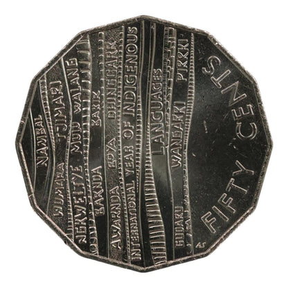 2019 50c Coin - International Year of Indigenous Languages - Uncirculated