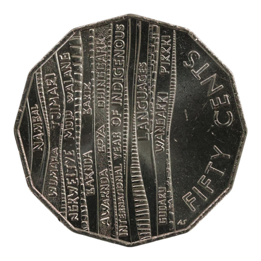 2019 50c Coin - International Year of Indigenous Languages - Uncirculated