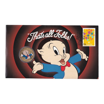 2018 Perth Mint PNC - Porky Pig "That's all Folks"