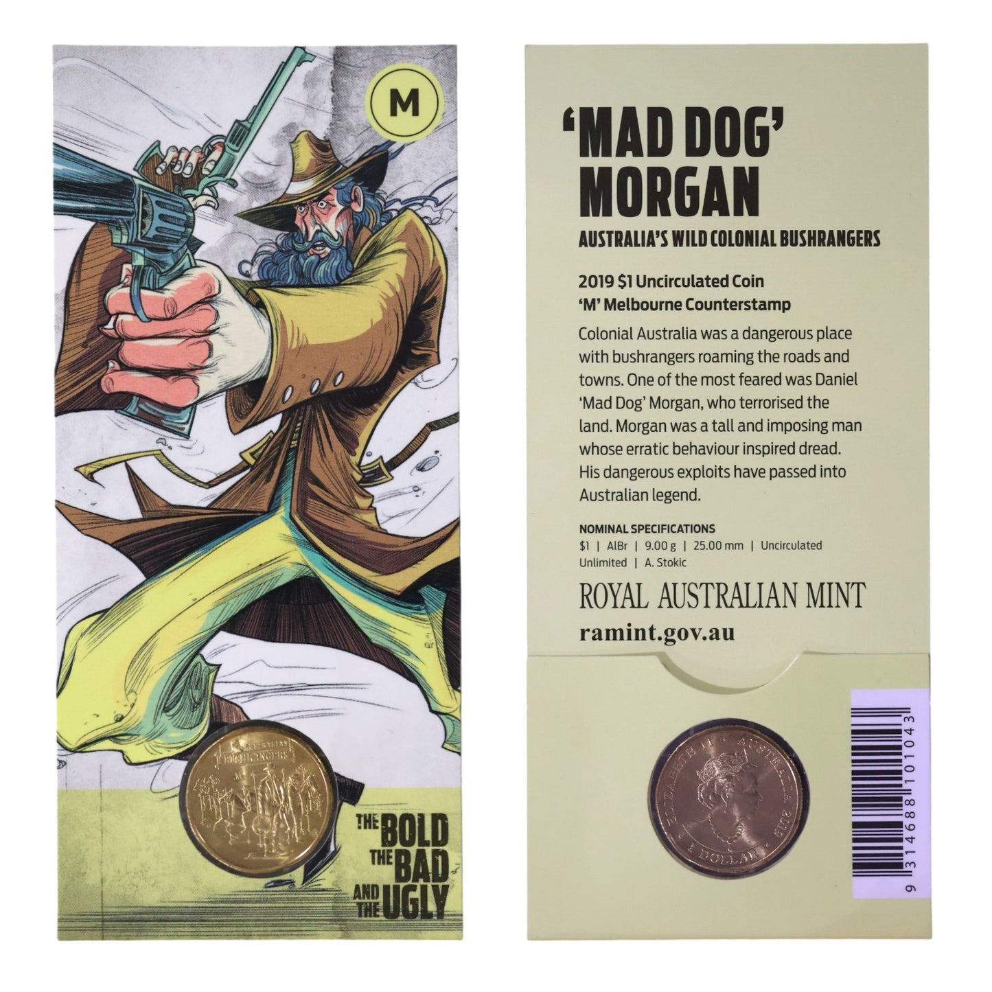 2019 $1 Coin - Australia's Wild Colonial Bushrangers (Multi-Variety Selection)