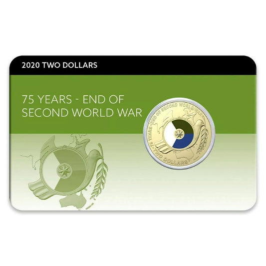 2020 $2 - 75th Anniversary of the End of WWII - Colour Aluminium-Bronze Uncirculated Coin Pack