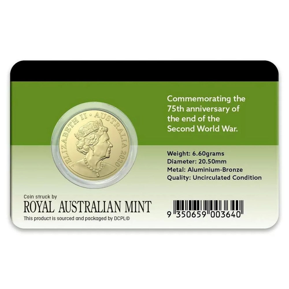 2020 $2 - 75th Anniversary of the End of WWII - Colour Aluminium-Bronze Uncirculated Coin Pack