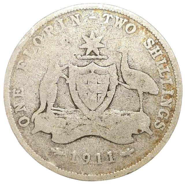 1911 Australian Florin - Very Good