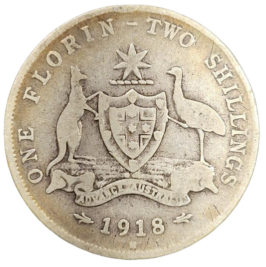 1918 Australian Florin - Very Good