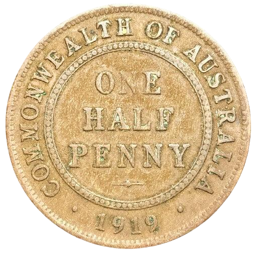 1919 Australian Half Penny - Very Good