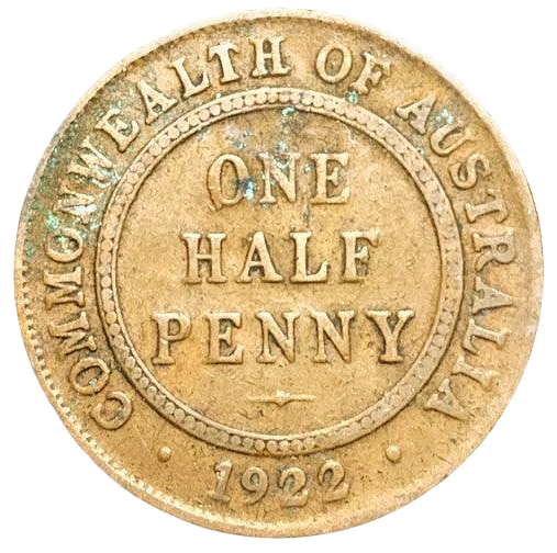 1922 Australian Half Penny - Very Good