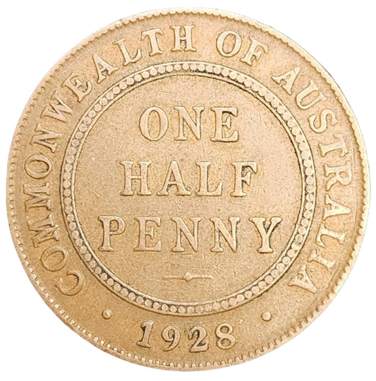 1928 Australian Half Penny - Very Good