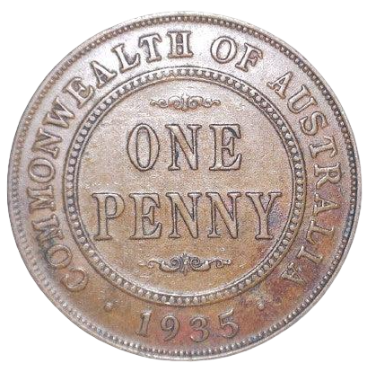 1935 Australian Penny - Extremely Fine #1