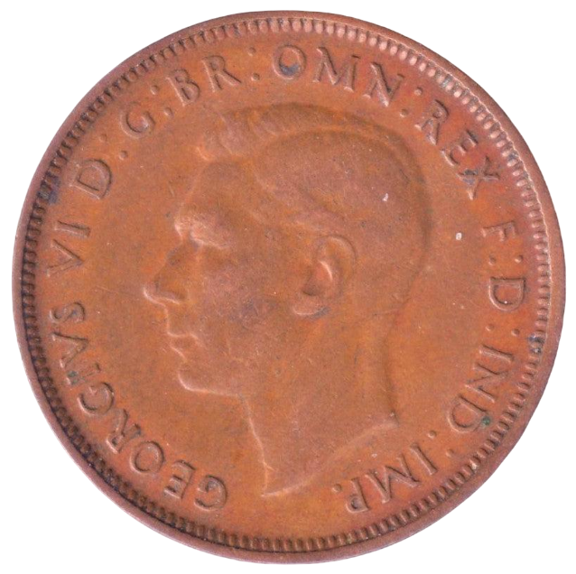 1938 Australian Half Penny - Very Good - First George VI Australian Half Penny