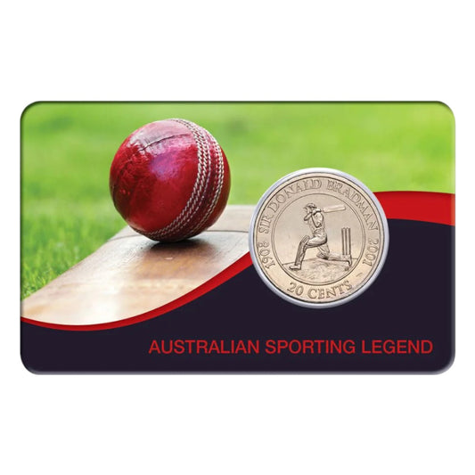 2001 20c Coin - Sir Donald Bradman Cupro-Nickel Uncirculated Coin Pack