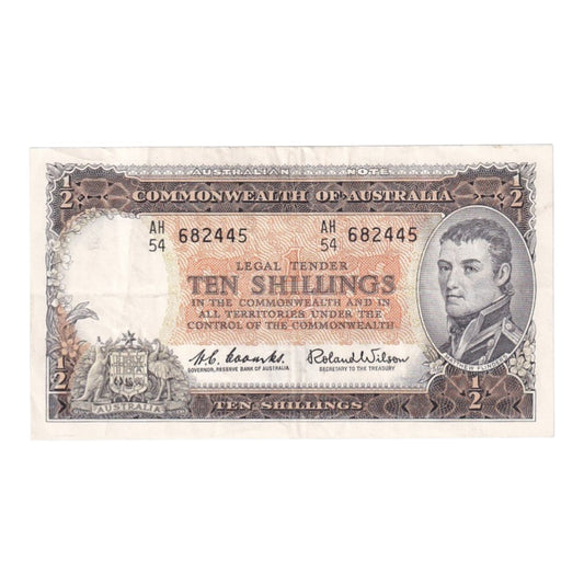 1961 Australian Ten Shilling Note - Reserve Bank - R17 - Very Fine