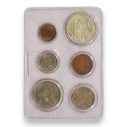 1966 Australian Uncirculated 6 Coin Set - BP Australian Souvenir Coin Wallet