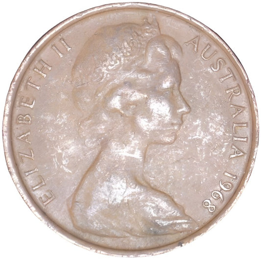 1968 Australian 2 Cent Coin - Loose Change Coins