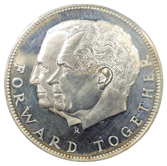 1970 Franklin Mint - Nixon-Agnew Sterling Silver Commemorative Medal