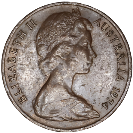 1974 Australian 1 Cent Coin