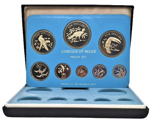 1977 Belize Proof Set - Franklin Mint
