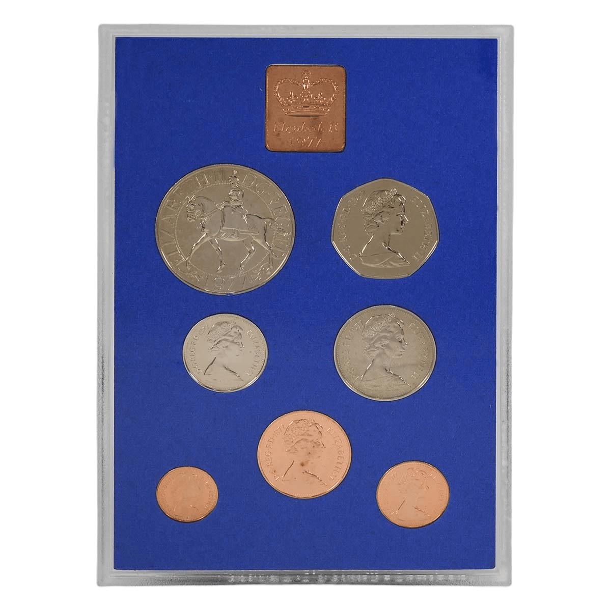 1977 UK Proof Annual 7 Coin Set - Silver Jubilee of Queen Elizabeth II - Loose Change Coins