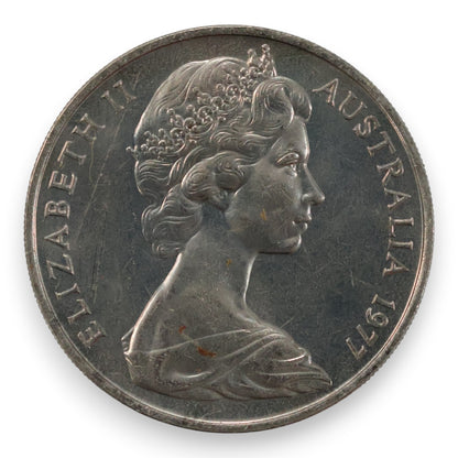 1977 Royal Australian Mint Uncirculated Set - QEII 25th Jubilee - Purple Wallet (PVC Residue)