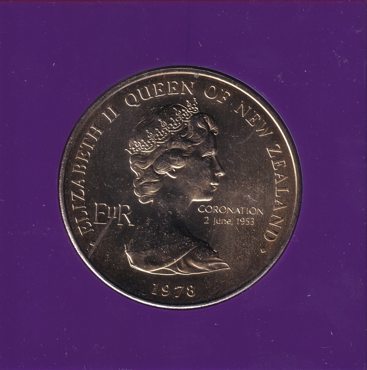 1978 New Zealand $1 Coin - 25th Anniversary of the Coronation of Queen Elizabeth II
