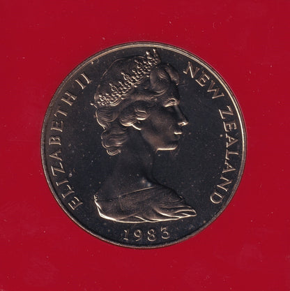 1983 New Zealand $1 Coin - Visit of Prince & Princess of Wales, April 1983