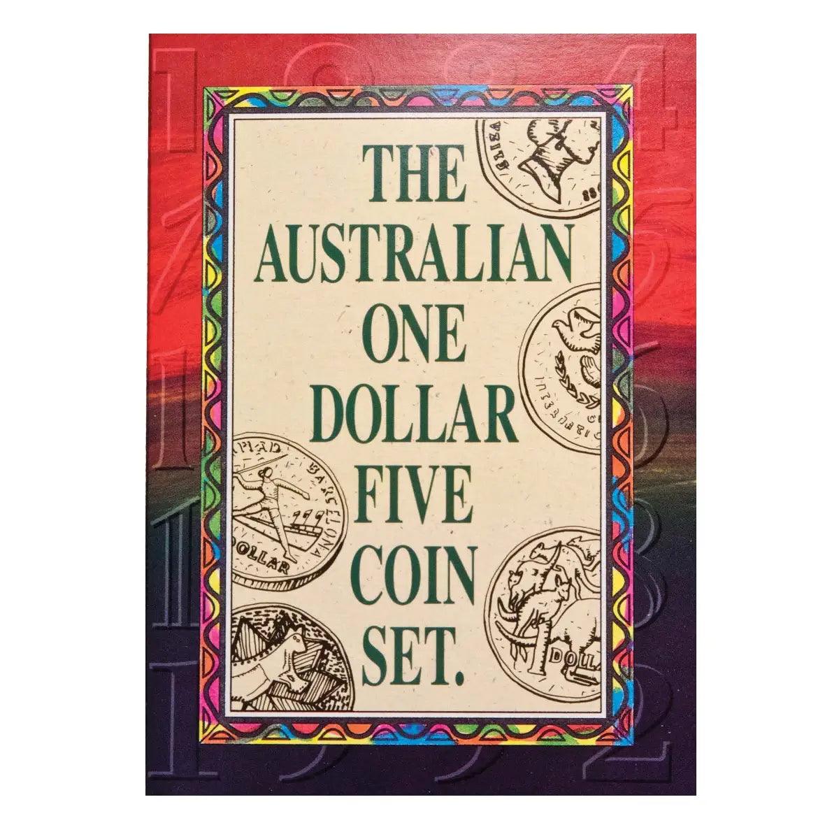 1984-1992 $1 Royal Australian Mint 5-Coin Pack Uncirculated - Loose Change Coins