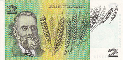 1985 Australian 2 Dollar Note - LFR 525516 - Johnston/Fraser - R89 General Prefix - Extremely Fine - Loose Change Coins