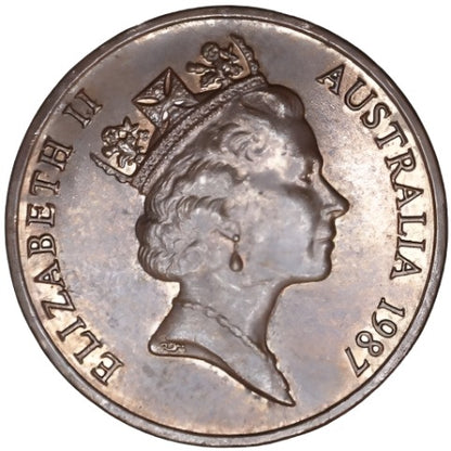 1987 Australian 1 Cent Coin - Loose Change Coins