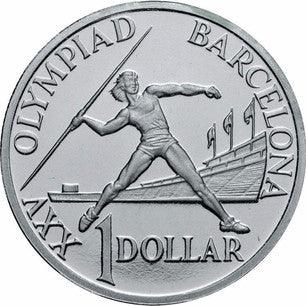 1992 Barcelona Olympics Silver Proof - Sydney International Coin Fair with Continuous Edge Milling - Loose Change Coins