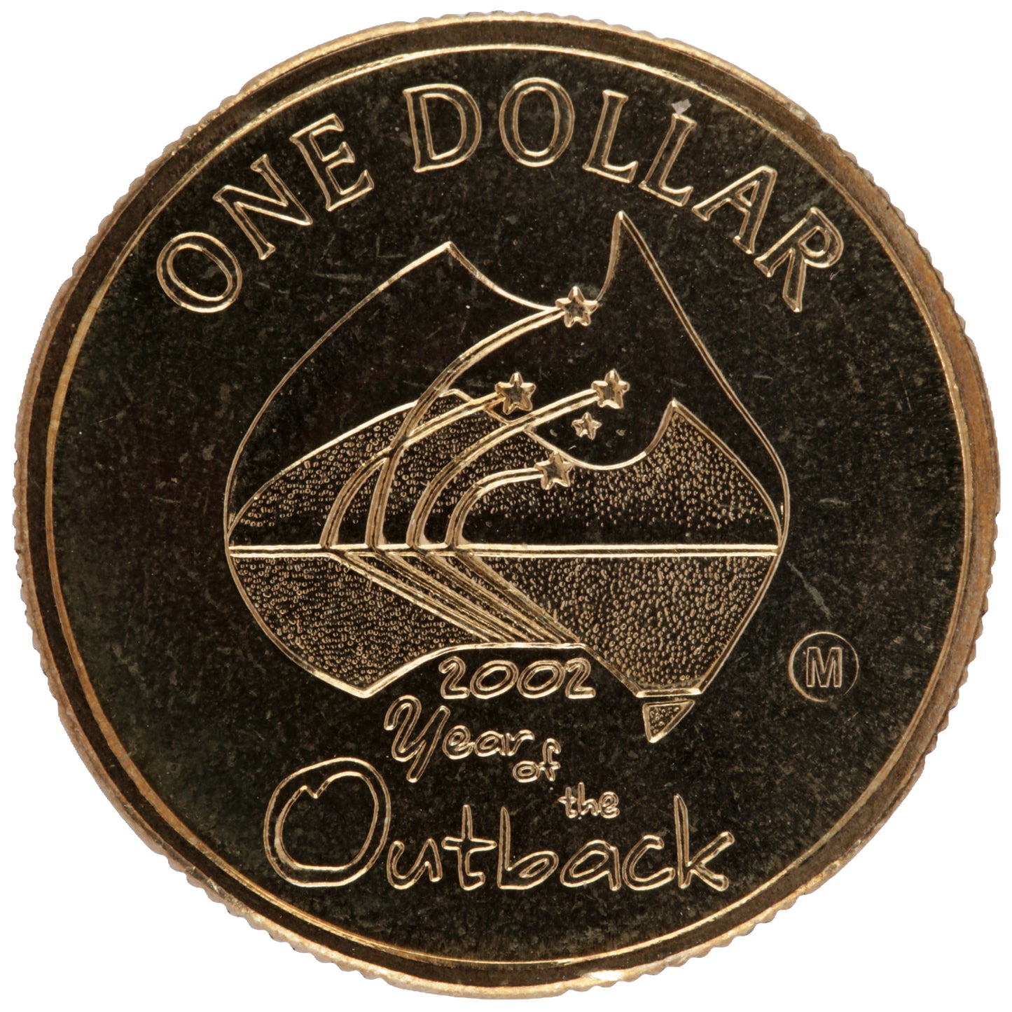 2002 $1 Coin - Year of the Outback - 'M' Counterstamp