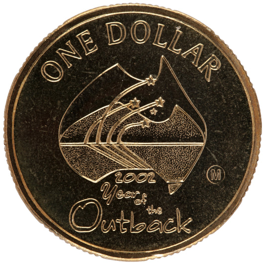 2002 $1 Coin - Year of the Outback - 'M' Counterstamp