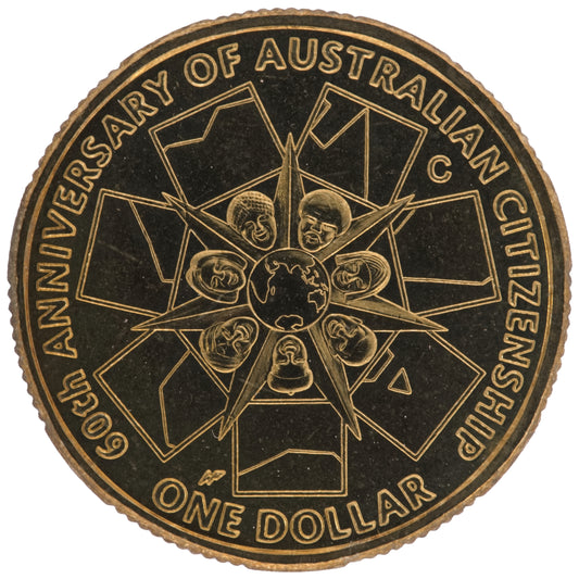 2009 $1 Coin - 60 Years of Australian Citizenship 'C' Mintmark
