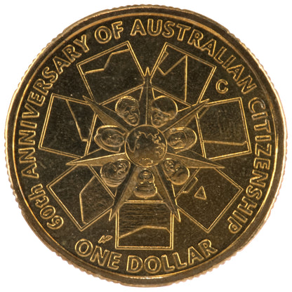 2009 $1 Coin - 60 Years of Australian Citizenship 'C' Mintmark