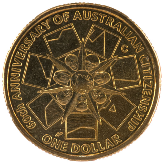 2009 $1 Coin - 60 Years of Australian Citizenship 'C' Mintmark