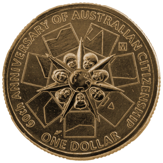 2009 $1 Coin - 60 Years of Australian Citizenship 'M' Privy Mark