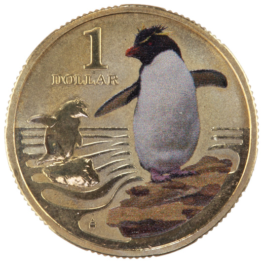 2013 $1 Coin - Rockhopper Penguin - Polar Animals Series