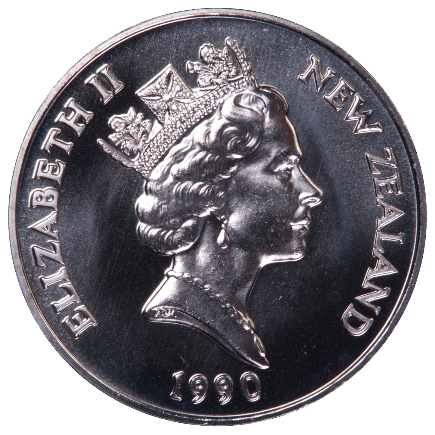 1990 New Zealand $1 Coin - Treaty of Waitangi - Uncirculated