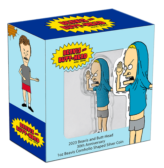 **PRE-ORDER** 2023 Beavis and Butt-Head 30th Anniversary - Cornholio 1oz Silver Coin - Loose Change Coins