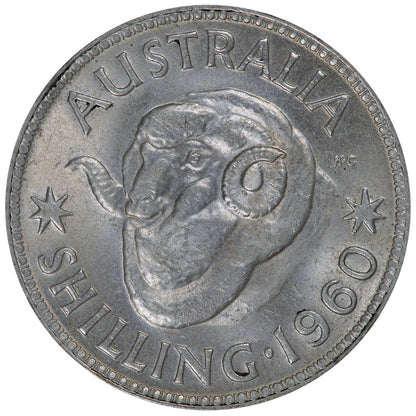 1960 Australian Shilling - About Uncirculated