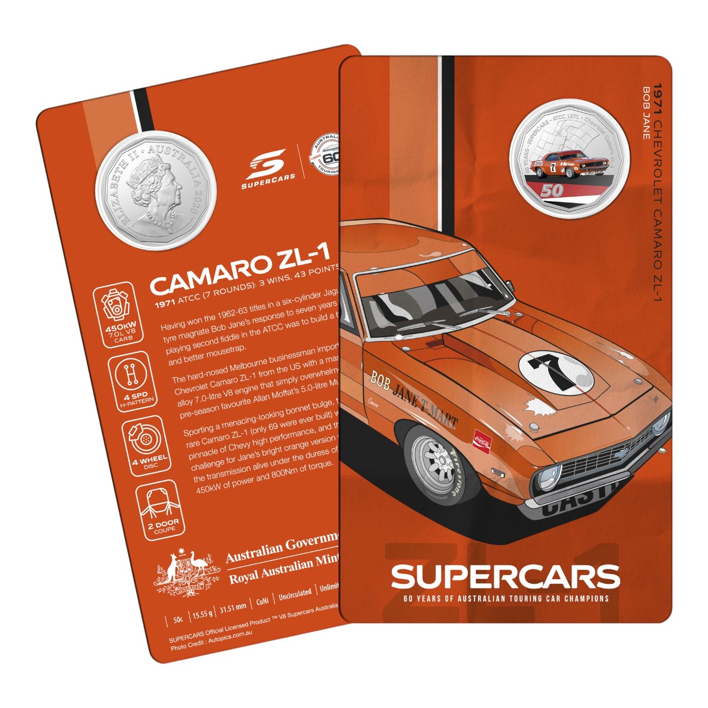 2020 50c - 1971 Chevrolet Camaro ZL-1 - 60 Years of Supercars