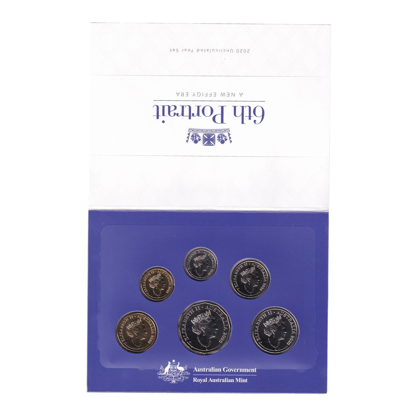 2020 Royal Australian Mint Uncirculated Set 6-coin - 6th Portrait: A New Effigy Era