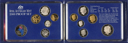 2000 Royal Australian Mint Proof Coin Set - Celebrating the Millennium