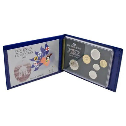 2001 Royal Australian Mint Proof Coin Set - The Centenary of Federation - Loose Change Coins