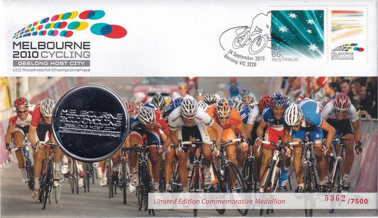 2010 PMC - UCI Road World Championships - Limited Edition Medallion Cover - Loose Change Coins
