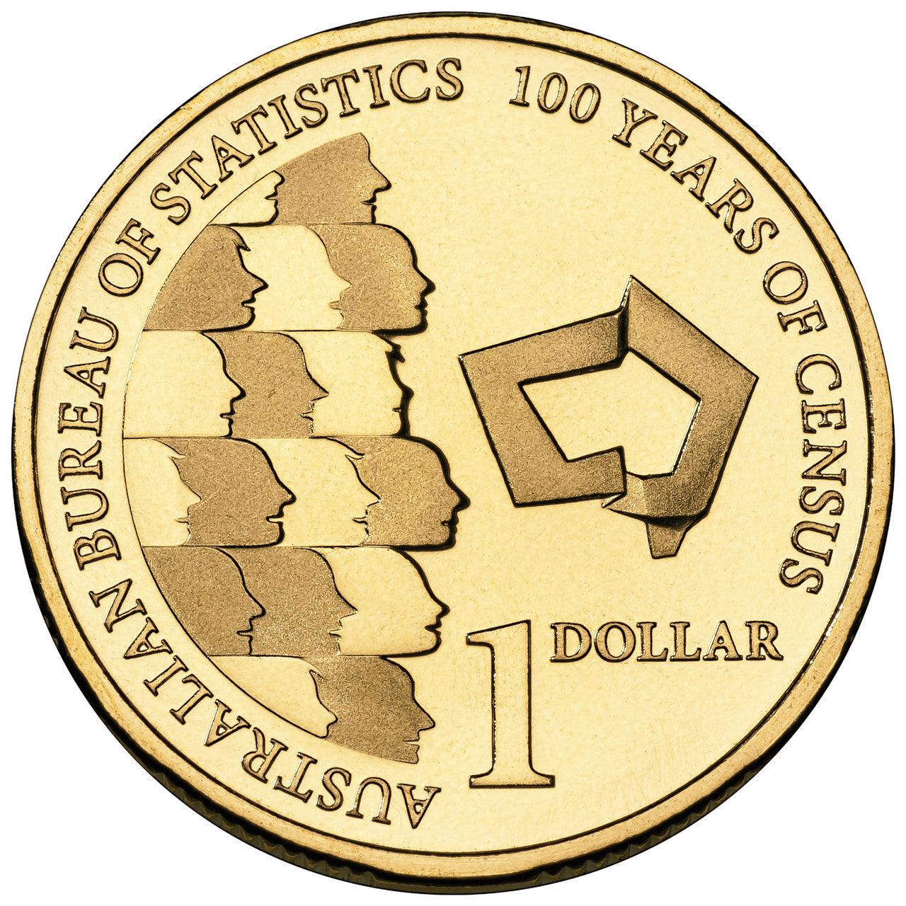 2011 Australian $1 Coin - 100 Years of Census - Loose Change Coins