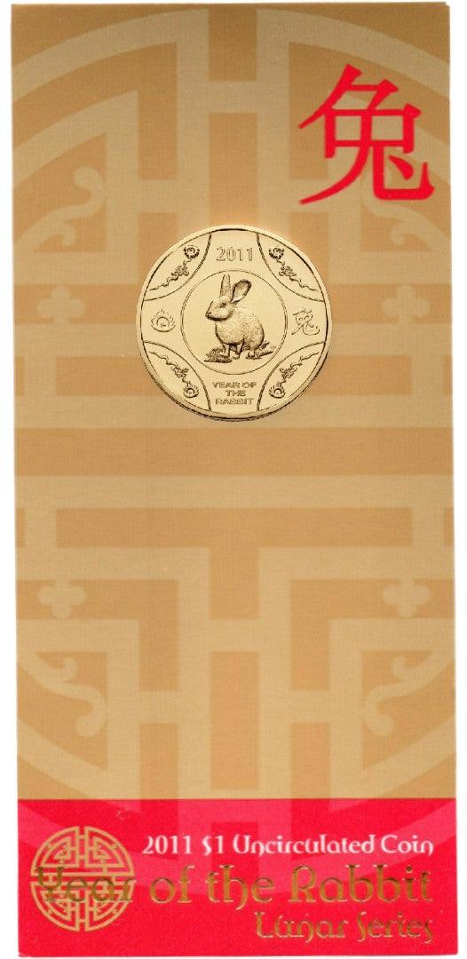 2011 $1 Coin - Year of the Rabbit - Lunar Series - Loose Change Coins