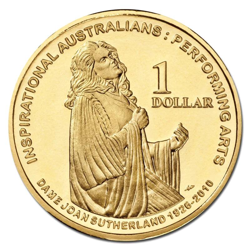 2011 Inspirational Australians - Dame Joan Sutherland Uncirculated $1 Coin - Loose Change Coins